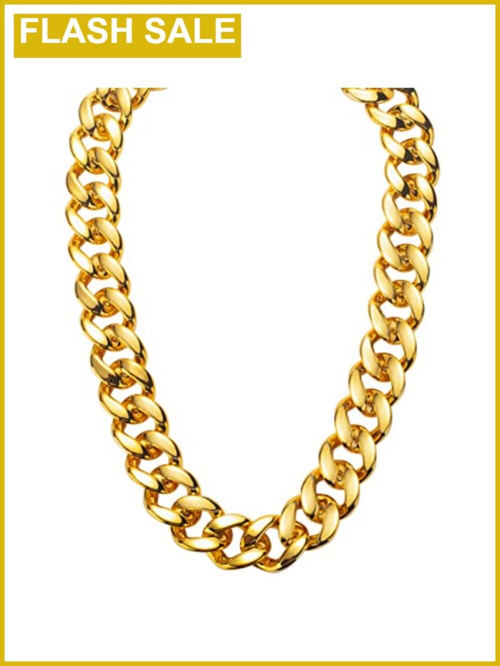 Chunky Cuban Link Hip Hop Chain Necklace 80s 90s Costume Jewelry